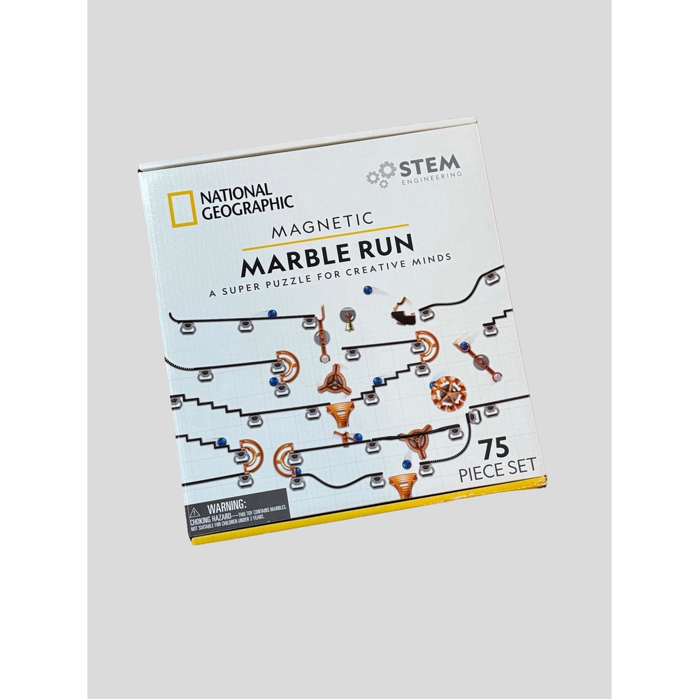 National Geographic Magnetic Marble Run 75 Piece STEM Engineering Set Toy